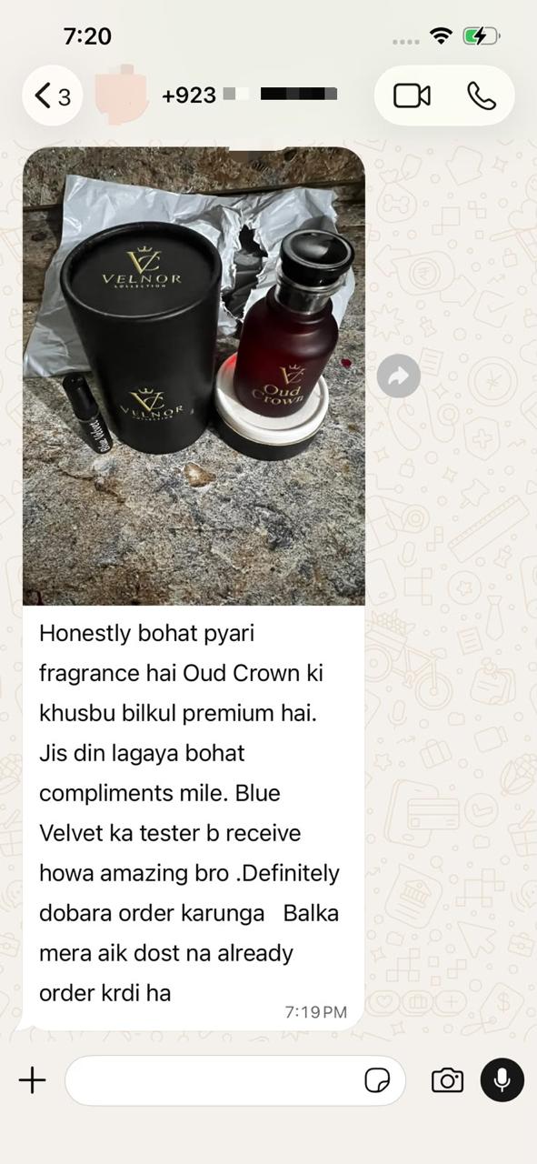 Customer WhatsApp review screenshot